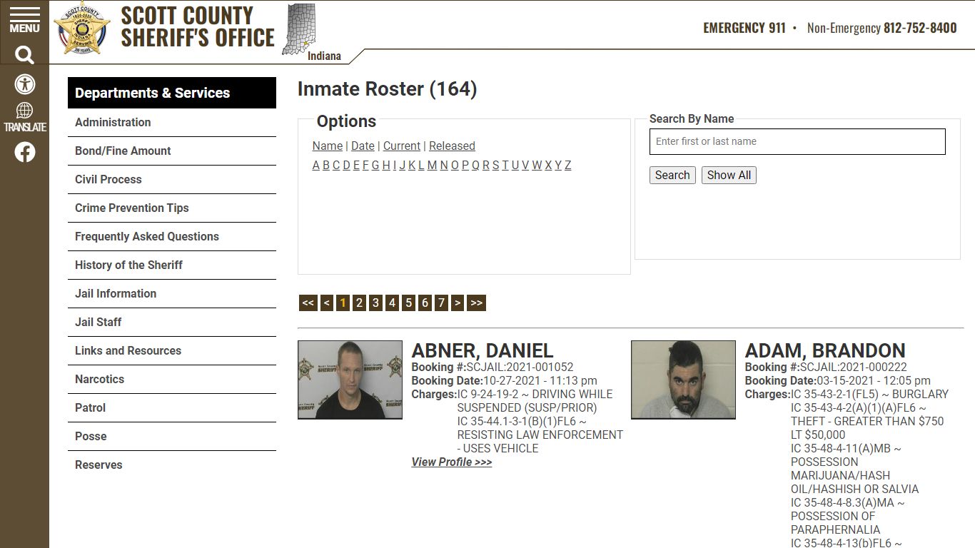 Inmate Roster - Current Inmates - Scott County Sheriff